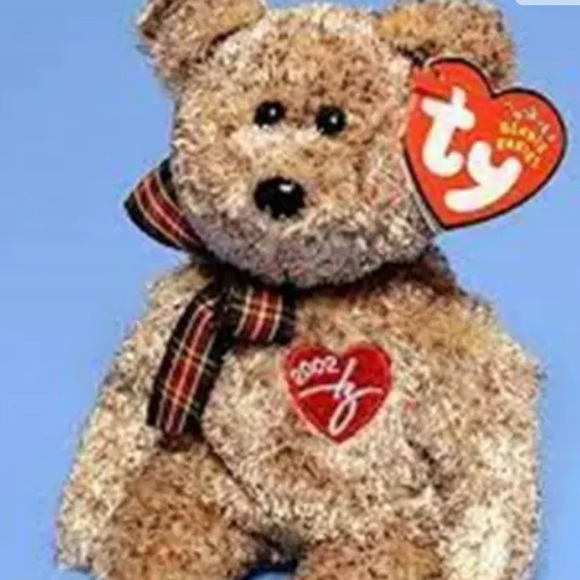 2002 Signature Bear- TY Beanie Baby Retired Rare Mint Condition Tags MWMT